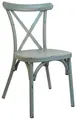 Atlanta Booth & Chair M730 Aluminum Stackable Side Chair with Metal X-Back 1 image