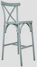 Atlanta Booth & Chair M730BS Stackable Aluminum Bar Stool, X Back, Metal Seat 1 image