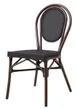 Atlanta Booth & Chair OD187 Stackable Outdoor Chair, Synthetic Bamboo, E-Coated Steel Frame, Textilene Mesh 1 image