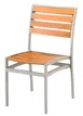 Atlanta Booth & Chair OD311-NAT Aluminum Frame Synthetic Teak Outdoor Restaurant Chair 1 image
