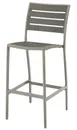 Atlanta Booth & Chair OD311BS-GREY Outdoor Barstool, Aluminum Silver Frame, Faux Teak Grey Slats, Armless 1 image