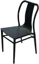 Atlanta Booth & Chair OD702 Modern Black Matte Aluminum Outdoor Dining Side Chair 1 image