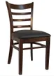 Atlanta Booth & Chair W101 Ladder Back Solid European Beech Wood Chair with ABC Vinyl 1 image