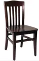 Atlanta Booth & Chair W104 Bulldog Slat Back Solid European Beech Wood Chair with ABC Vinyl 1 image