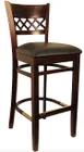 Atlanta Booth & Chair W105BS European Beech Wood Barstool with Venetian X-Back and Footrest 1 image