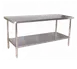 Klinger's Trading AST1836 36" Open Base Work Table w/ Undershelf - Without Backsplash - 18 Gauge Top 1 image