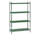 Klinger's Trading S1442-GREEN Wire Shelving Unit, 42"W x 14"D, Green Epoxy Coated, NSF 1 image
