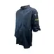 Thunder Group CJ210BK3XL Chef Jacket, 3X-Large Ventilated French Cuffs 65/35 Poly/Cotton Black 1 image