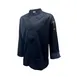 Thunder Group CJ304BKS - Chef French Cuff Jacket, Long Sleeve, Small, 65/35 Poly/Cotton, Black 1 image