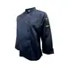 Thunder Group CJ406BKS - Chef Jacket, French Cuffs, Long Sleeve, Small, 65/35 Poly/Cotton, Black 1 image
