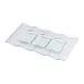 Steelite 6506G249 Rectangle Ripple Glass Platter, 12" x 6.75", 3 Compartments, Sold per Dozen 1 image