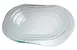 Steelite 6506G334 Glass Oval Platter, 10.25x13.5, Ripple Finish, 13 Size, Oval Shape, 8/Case 1 image
