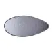 Steelite 6513G382 Oval Scape Glass Platter, 12.125" x 5.875", Smoke, 6/Case 1 image