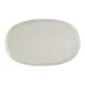 Steelite GS193807 Oval Glass Serving Platter, 15.375" x 9.875", Crackle Cream Finish, Glass, Sold per Case 1 image