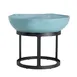 Steelite GS196646 11.5" Round Glass Serving Bowl, 3.5 Qt, Solid Dusk Blue, Case Quantity 2 image