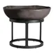 Steelite GS196647 11.5" Round Glass Serving Bowl, 3.5 Qt, Dark Grey, Glass Material, Sold per Case 2 image