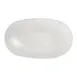 Steelite GS196692 2.5 Qt Oval Glass Serving Bowl, 14.625" x 2.75"H, Crackle Cream Finish, 12/Case 2 image