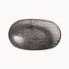 Steelite GS196693 2.5 Qt Oval Glass Serving Bowl, 14.625" x 2.75"H, Crackle Dark Grey, 65-96 Oz, 11-14", Sold per Case 2 image