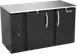 Victory VBB58HC-F-B 58" Back Bar Refrigerator, 17.8 cu. ft., 2 Solid Doors, Stainless Steel Top, Black Exterior, 115V 1 image
