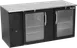 Victory VBB68HC-FG-B 68" Back Bar Refrigerator, 21.984 cu. ft., Black Exterior, Stainless Steel Interior, 2 Glass Doors 1 image