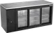 Victory VBB72HC-GS-B 72" Back Bar Refrigerator, 3 Sliding Glass Doors, 23.6 cu. ft., Black Exterior, Stainless Steel Interior 1 image