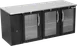 Victory VBB78HC-FG-B 78" Back Bar Refrigerator, 3 Glass Doors, 26.1 cu. ft., Black Exterior, Stainless Steel Interior 1 image