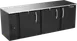 Victory VBB94HC-B 94" Back Bar Refrigerator, 3-Section, 32.768 cu. ft., Black Exterior, Stainless Steel Top 1 image