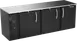Victory VBB94HC-F-B 94" Back Bar Refrigerator, 3-Section, 32.768 cu. ft., Black Exterior, Stainless Steel Top, 3 Solid Self-Closing Doors 1 image