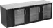 Victory VBB94HC-FG-B 94" Back Bar Refrigerator, 3-Section, 32.768 cu. ft., Black Exterior, Stainless Steel Interior, 3 Glass Doors 1 image