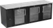 Victory VBB94HC-G-B 94" Three-Section Back Bar Refrigerator, Black Exterior, Stainless Steel Top, 32.768 cu. ft. 1 image