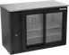 Victory VBBN48HC-F-GS-B 48" Back Bar Refrigerator, 2 Sliding Glass Doors, 12.56 cu. ft., Black Exterior, Stainless Steel Interior 1 image