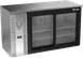 Victory VBBN58HC-F-GS-S 58" Stainless Steel Back Bar Refrigerator, 14.8 cu. ft., 2 Sliding Glass Doors, 115V 1 image