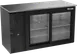 Victory VBBN58HC-GS-B 58" Back Bar Refrigerator, 14.8 cu. ft., 2 Sliding Glass Doors, Black Exterior, Stainless Steel Interior 1 image