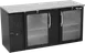 Victory VBBN68HC-FG-B 68" Back Bar Refrigerator, 18.24 cu. ft., 2 Glass Doors, Black Exterior, Stainless Steel Interior 1 image