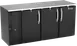 Victory VBBN72HC-B 72" Back Bar Refrigerator, 3 Doors, Stainless Steel Top, Black Exterior, 19.618 cu. ft. 1 image