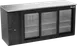 Victory VBBN72HC-F-GS-B 72" Back Bar Cooler, 3 Sliding Glass Doors, Black Exterior, Stainless Steel Interior, 19.618 cu. ft. 1 image