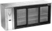 Victory VBBN72HC-F-GS-S 72" Stainless Steel Back Bar Cooler, 3 Sliding Glass Doors, 19.6 cu. ft., 115V 1 image