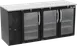 Victory VBBN72HC-FG-B 72" Back Bar Cooler, 3 Glass Doors, 19.6 cu. ft., Black Exterior, Stainless Steel Interior 1 image