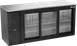 Victory VBBN72HC-GS-B 72" Back Bar Refrigerator, 3 Sliding Glass Doors, 19.6 cu. ft., Black Exterior, Stainless Steel Interior 1 image