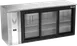Victory VBBN72HC-GS-S 72" Stainless Steel Back Bar Cooler, 3 Sliding Glass Doors, 19.618 cu. ft., 115V 1 image