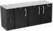 Victory VBBN78HC-B 78" Back Bar Refrigerator, 3 Doors, 21.7 cu. ft., Stainless Steel Top, Black 1 image
