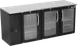 Victory VBBN78HC-FG-B 78" Back Bar Refrigerator, 3-Section, 21.7 cu. ft., Black Exterior, Stainless Steel Interior, Glass Doors 1 image