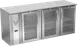 Victory VBBN78HC-FG-S 78" Three-Section Back Bar Cooler, Stainless Steel, 21.7 cu. ft., Glass Doors 1 image