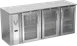 Victory VBBN78HC-G-S 78" Three-Section Back Bar Refrigerator, 21.7 cu. ft., Stainless Steel, Glass Doors 1 image