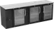 Victory VBBN94HC-FG-B 94" Back Bar Cooler, 3-Section, 27.2 cu. ft., Black Exterior, Stainless Steel Top, 3 Glass Doors 1 image