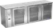Victory VBBN94HC-FG-S 94" 3-Door Back Bar Refrigerator, 27.191 cu. ft., Stainless Steel, 3 Self-Closing Glass Doors, LED Lighting 1 image