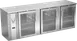 Victory VBBN94HC-G-S 94" Three-Section Back Bar Refrigerator, 27.191 cu. ft., Stainless Steel, Glass Doors 1 image