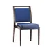 G & A 2857 Bogart Banquet Chair, Stacks 5 High, Upholstered Square Back & Seat, 12 Gauge Aluminum 1 image