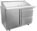 Asber APTM 48 18 D2 P 48" Mega Top Sandwich and Salad Prep Table w/ 2 Drawers & 1 Door, 18 Pans 1 image