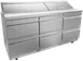 Asber APTS 72 18 D6 P 72" 6-Drawer Sandwich and Salad Prep Table, 18 Pans, Stainless Steel 1 image
